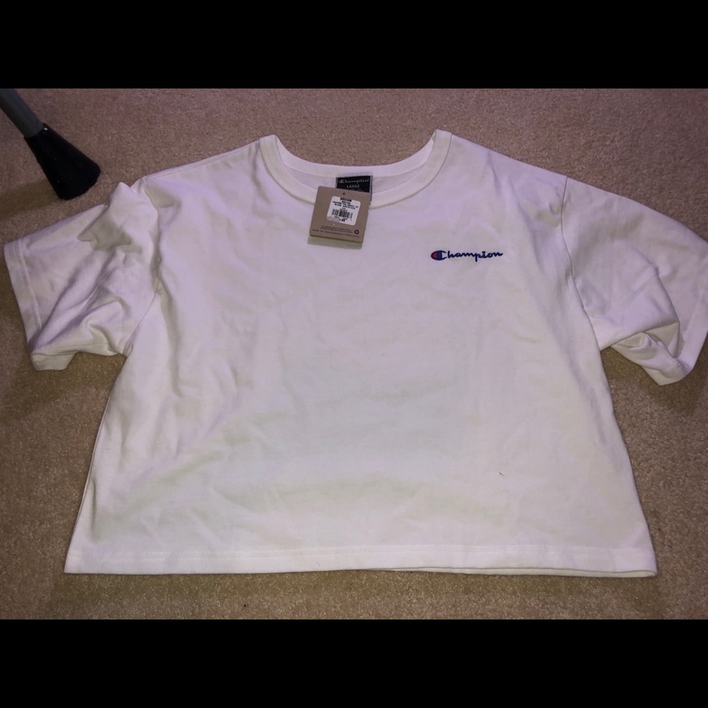Champion cropped white shirt